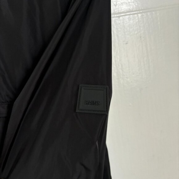 RAINS Kano Jacket Black Zip Utility Chore Coat Pockets Lightweight Windbreaker S - Picture 10 of 13